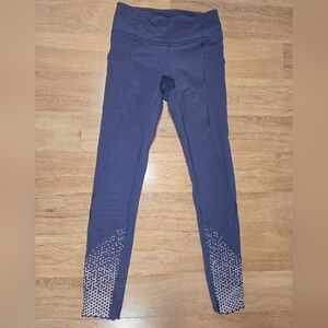 lululemon athletica Navy Leggings with Reflective Dot Detail